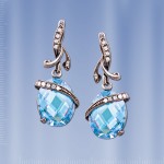 Ohrhaenger mit Topas. Silber 925°