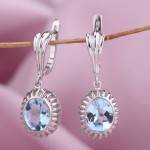 Ohrhaenger mit Topas. Silber 925°