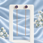 Серьги продёвки из красного золота