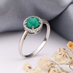 Серебряное кольцо с агатом СОКОЛОВ