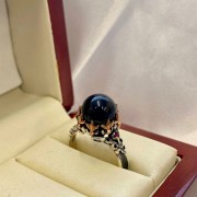 Rubinen & Achat. Silberring