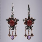 Ohrhaenger mit Achat. Silber 