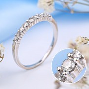 Gianni Lazzaro. Weissgoldring mit Diamanten