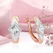 Goldohrringe mit Diamanten