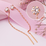 Ohrhaenger Durchzieher Rotgold 585 Zirkonia