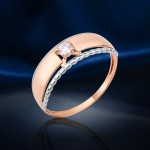Кольцо золотое с кристаллами Swarovski®