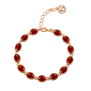 Vergoldeter Silberarmband mit Bernstein