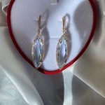 Vergoldete Silberohrhaenger. Topas & Zirkonia