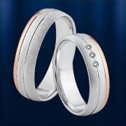 Обручальное кольцо белое золото