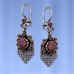 Silberohrringe mit Granat