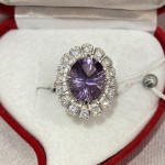 Silberring "Edel". Amethyst & Zirkonia