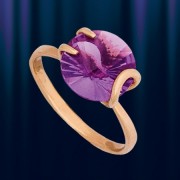 Russischer Goldring mit Amethyst