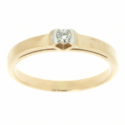 Goldring mit Diamant