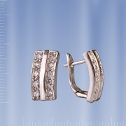 Ohrringe  aus Silber mit Zirkon