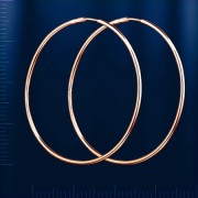 Russisches Gold 585 Gold Kongo Ohrringe 50 mm