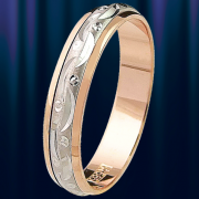 Золотое обручальное кольцо "Барокко" 