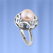 Silberring mit Perle