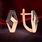 Золотые серьги с фианитами