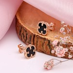 Ohrstecker Rotgold 585 Onyx Ø 8 mm