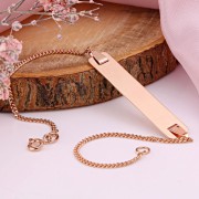 Goldarmband aus 585er Rotgold mit Plättchen