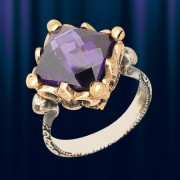 Silberring mit Amethyst