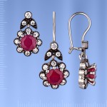 Silberset mit Rubinen & Fianiten