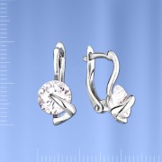 Ohrringe aus Silber Fianiten