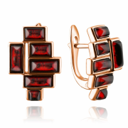 Vergoldete Silberohrringe 925º mit Bernstein in Deutschland kaufen