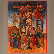 Икона Рукописная Снятие с Креста