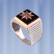 Перстень печатка серебряная