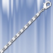 Серебряная цепочка и браслет плетения "Улитка"