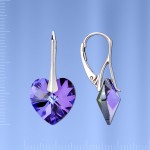 Ohrhaenger mit Swarovski&reg;  Kristallen. Silber