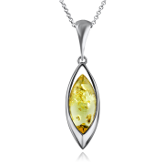 Silberanhaenger "Honig". Bernstein