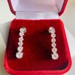 Серьги серебро фианиты