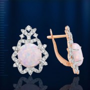 Ohrringe mit Opal & Fianiten