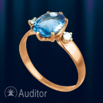 Ring russisches Gold mit Topas und Zirkon