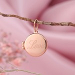 Золотой медальон для фото "Любовь"