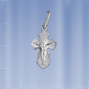 Нательный серебряный крестик 