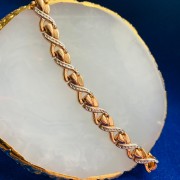 Armband aus Rotgold/Weissgold 585°