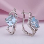 Ohrringe mit Topas. Silber 925°