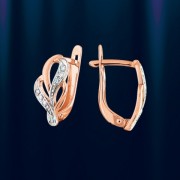 Купить серьги из русского золота с бриллиантами