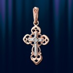 Kreuzanhaenger russisches Gold, bicolor