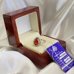 Silberring "Flamme". Zirkonia