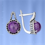 Ohrringe mit Charoite Silber 925°