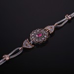 Armband mit Rubin Silber