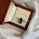 Серебряное кольцо "Лилия". Раухтопаз