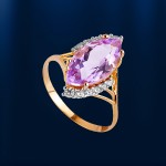  Russisches Goldschmuck Amethyst 