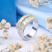 Серебряное кольцо "Звёздное сияние". Фианиты