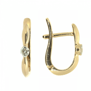 Goldohrringe mit Diamanten