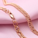 Цепочка Ромбо тройной. Красное золото